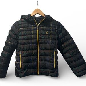 Polo by Ralph Lauren Kids Puffer Jacket - Black with Yellow Accents